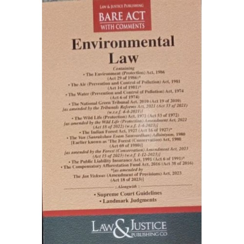 Law & Justice Publishing Co's Environmental Law Bare Act 2024